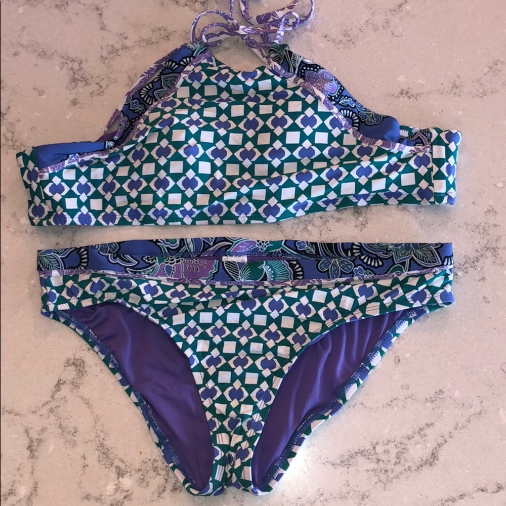 cute high necked swimsuit